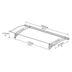 Nadstrešnica za ulazna vrata 1500 Nadstrešnica za ulazna vrata 1500