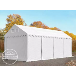 Šator za skladištenje 3x8 m - bočna visina 2,6 m, PVC 800, s osnovnim okvirom