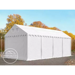 Šator za skladištenje 4x8 m - bočna visina 2,6 m, PVC 800, s osnovnim okvirom