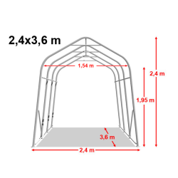 Garažni šator 2,4x3,6 m - PVC 800 Garažni šator 2,4x3,6 m - PVC 800