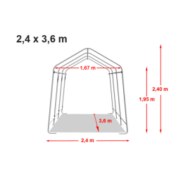 Garažni šator 2,4x3,6 m - PVC 500 Garažni šator 2,4x3,6 m - PVC 500