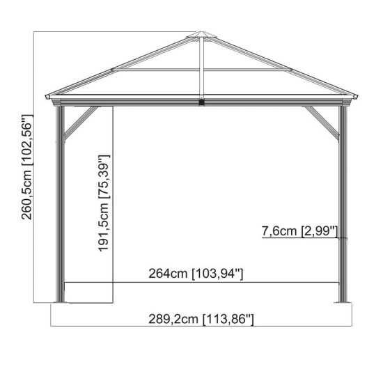 Vrtni paviljon Ventura 10x10