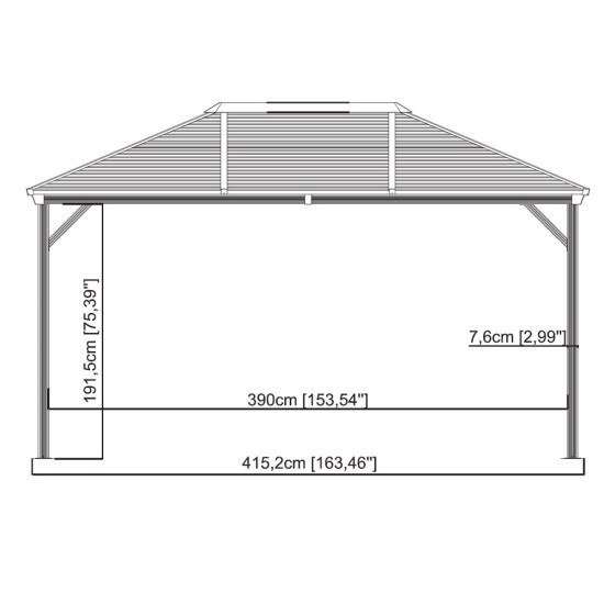 Vrtni paviljon Ventura 10x14