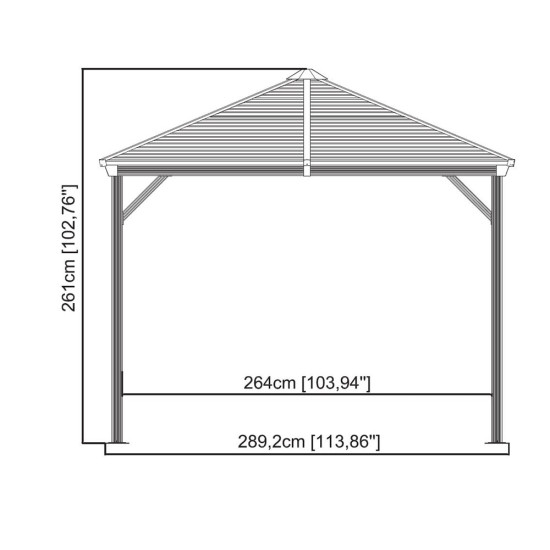 Vrtni paviljon Ventura 10x14