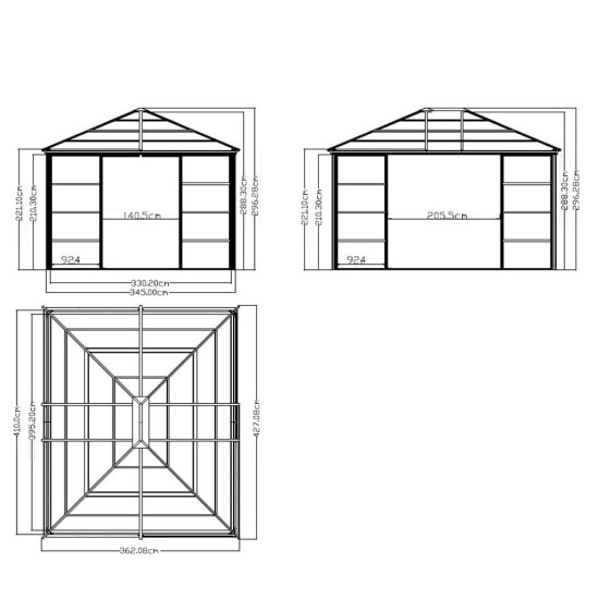 Vrtni paviljon Striano 12x14
