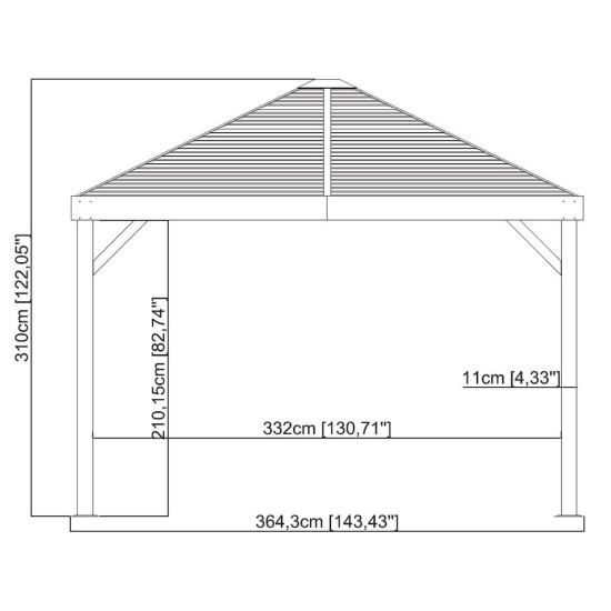 Vrtni paviljon South Beach 12x12