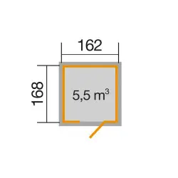 Drvena vrtna kućica 348